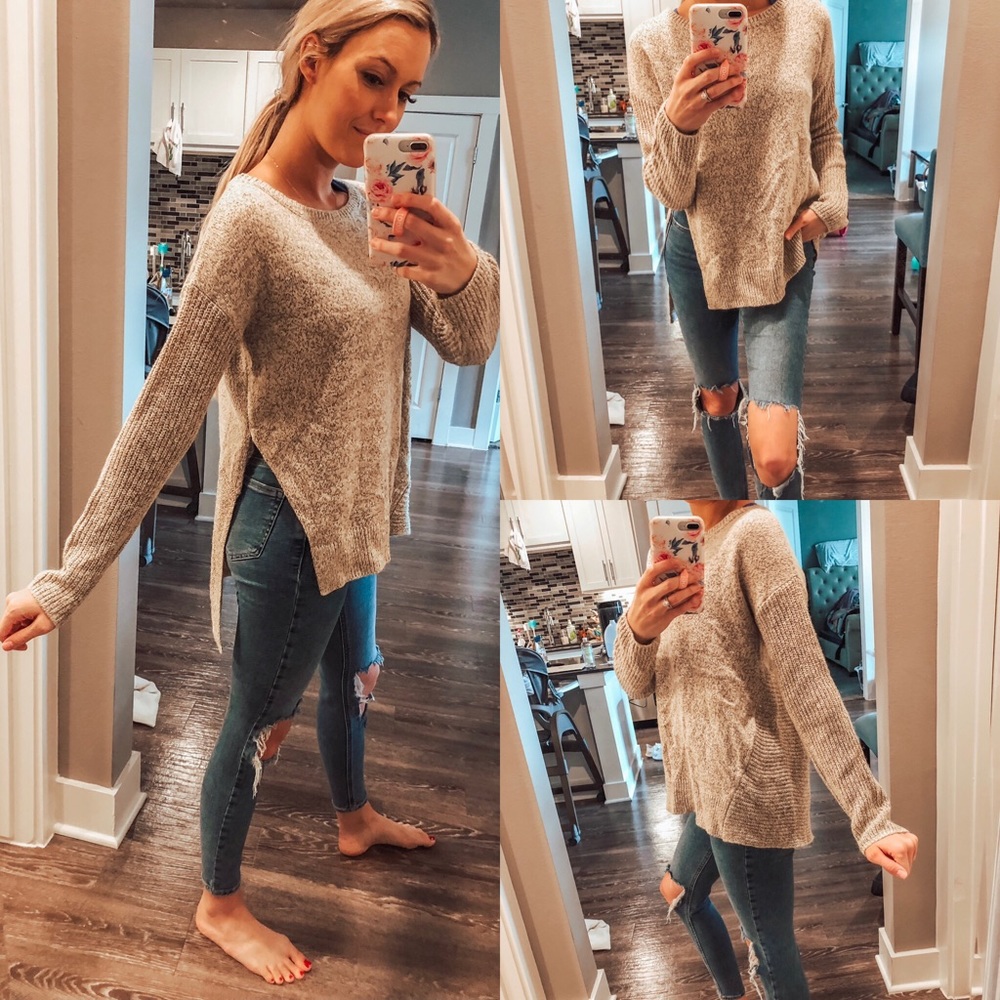 Side slit sweater